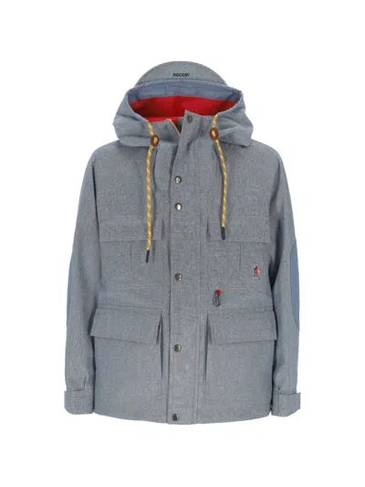 Moncler Hooded Pocket Jacket In Multi