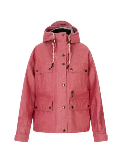Moncler Grenoble Beziers Chambray Field Jacket In Pink