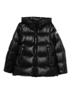 Moncler Hooded Puffer Coat In Black