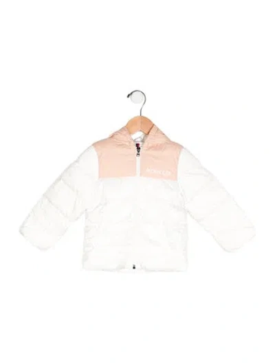 Pre-owned Moncler Babies' Hooded Puffer Coat In White
