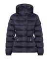 Moncler Hooded Puffer Jacket In Blue