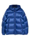 Moncler Hooded Puffer Jacket In Blue