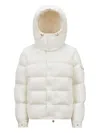 Moncler Maya 70 Hooded Short Down Jacket In White