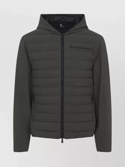 MONCLER HOODED QUILTED CARDIGAN SIDE POCKETS