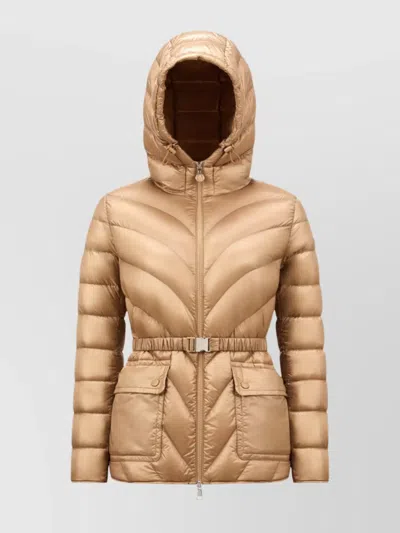 Moncler Hooded Quilted Down Jacket Adjustable