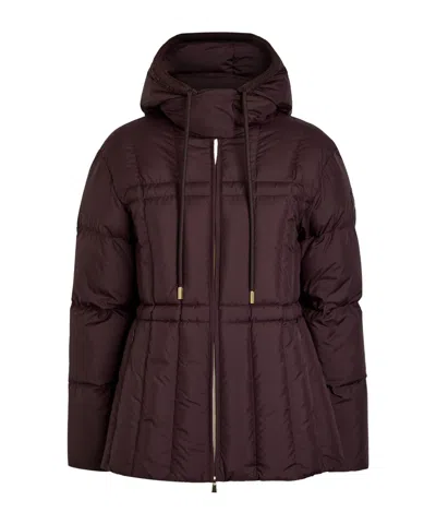Moncler Hooded Quilted Down Jacket In Black