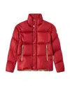 Moncler Hooded Quilted Down Jacket In Burgundy