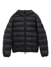 Moncler Hadar Quilted Shell Hooded Down Jacket In Black