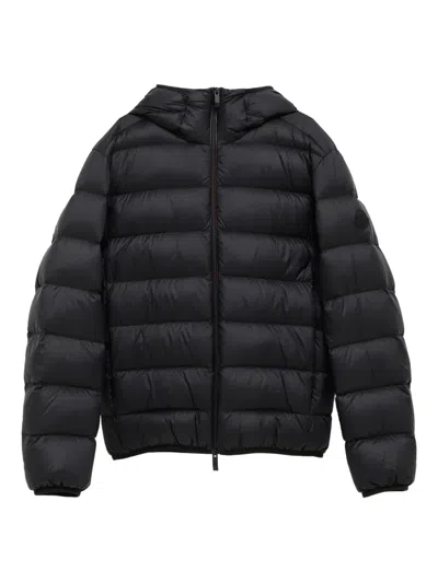 Moncler Hadar Quilted Shell Hooded Down Jacket In Black