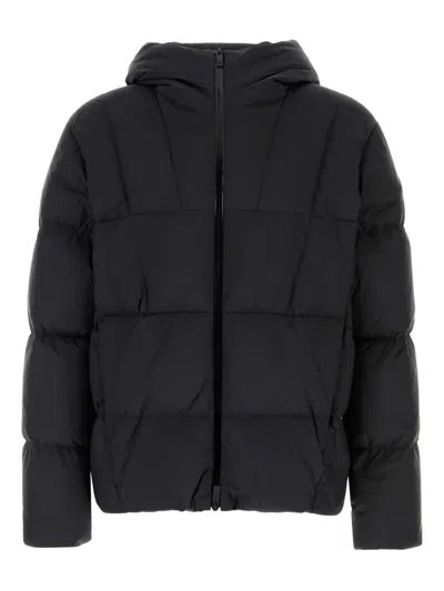 Moncler Hooded Long Sleeve Quilted Jacket In Black