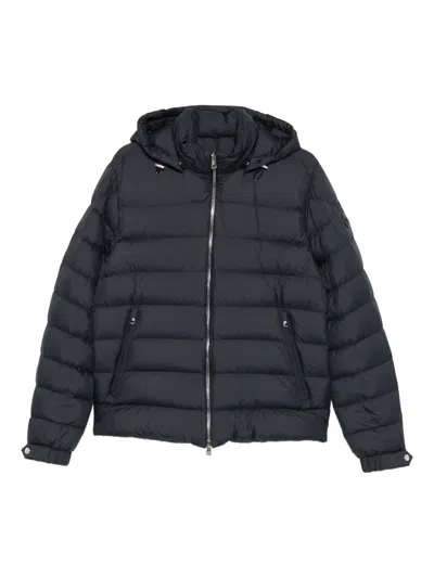 Moncler Hooded Quilted Jacket In Black