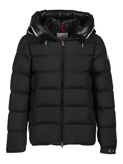 Moncler Hooded Quilted Jacket In Black