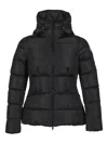 Moncler Hooded Quilted Jacket In Black