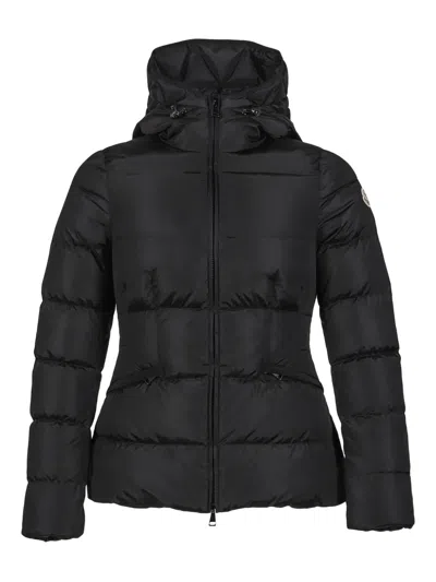 Moncler Hooded Quilted Jacket In Black