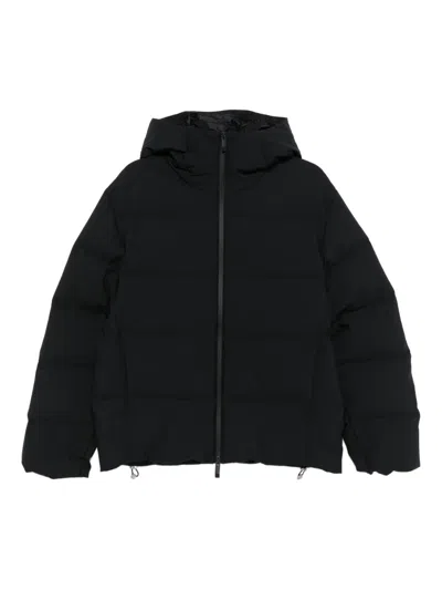 Moncler Hooded Quilted Jacket In Black