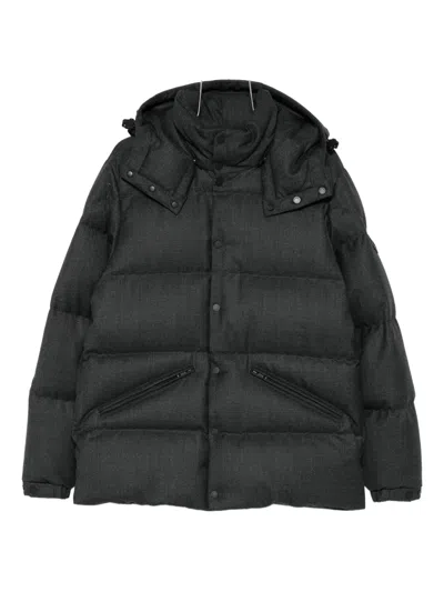 Moncler Hooded Quilted Jacket In Black
