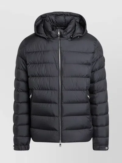 MONCLER HOODED QUILTED JACKET SIDE POCKETS