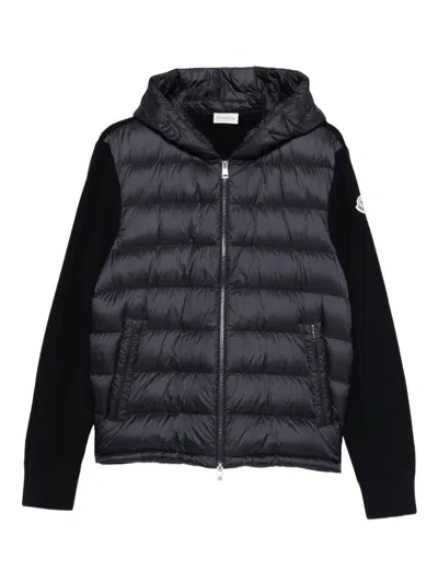 Moncler Hooded Quilted Puffer Jacket In Blue