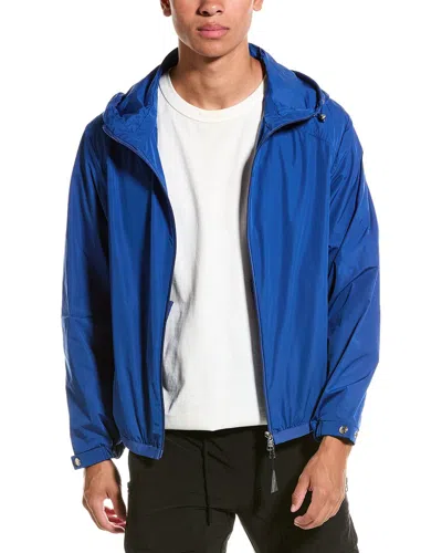 Moncler Clapier Printed Rain Jacket In Blue