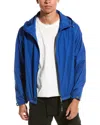 Moncler Clapier Printed Rain Jacket In Blue