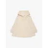 Moncler Cream Hooded Rhinestone-embellished Logo Cotton-jersey Dress 4-10 Y In Cream