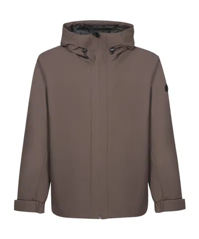Moncler Hooded Riz Jacket In Brown