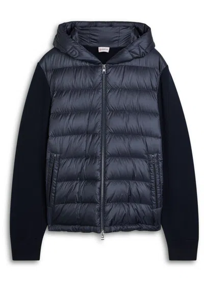 MONCLER MONCLER HOODED SHELL AND WOOL JACKET