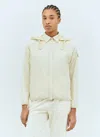Moncler White Down Jacket With Logo Patch On The Sleeve In Tech Fabric Man In Cream