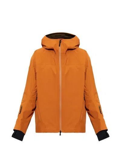 Moncler Hooded Ski Jacket In Orange