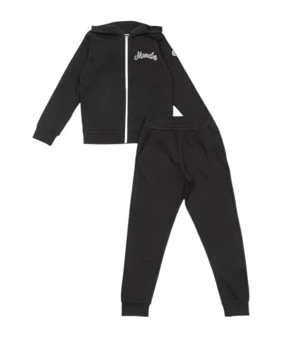 Moncler Hooded Sports Suit In Black