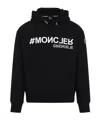 Moncler Grenoble Logo Cotton Hoodie In Black