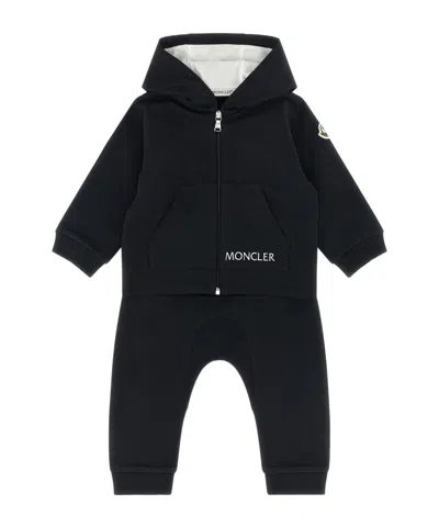 Moncler Babies' Hooded Sweatshirt And Pants Set In Blue
