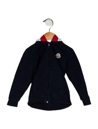 Pre-owned Moncler Babies' Hooded Sweatshirt In Blue