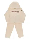 Moncler Hooded Tracksuit In Neutral