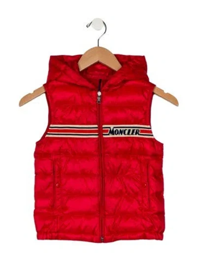 Pre-owned Moncler Babies' Hooded Vest In Red