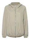 Moncler Fegeo Hooded Jacket In Beige