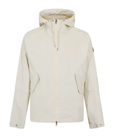 Moncler Hooded Windbreaker In White