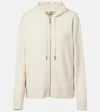 Moncler Hooded Wool And Cashmere Zip-up Cardigan In White