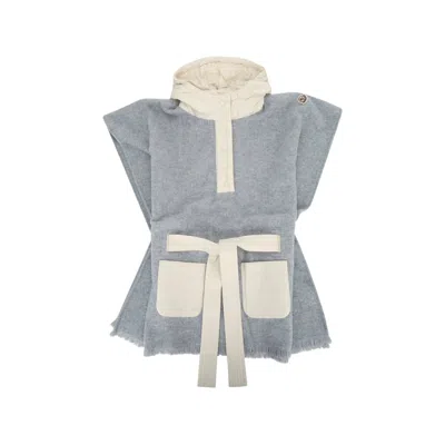 Moncler Hooded Wool Jacket In Grey