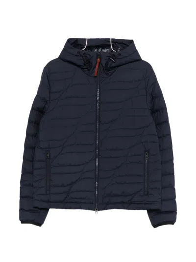 Moncler Hooded Zip-fastening Jacket In Blue