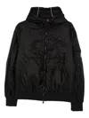 Moncler Hooded Zip-front Jacket In Black