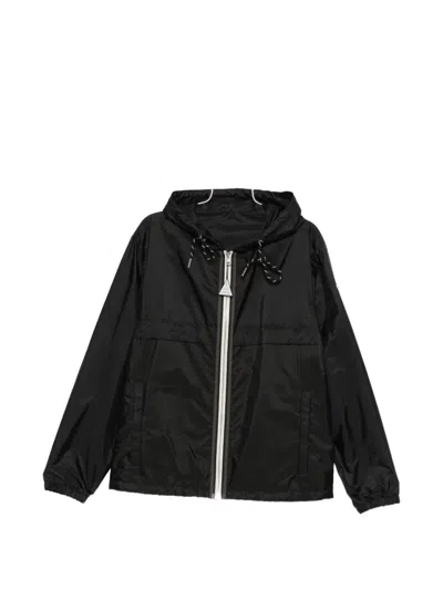 Moncler Hooded Zip Jacket In Black