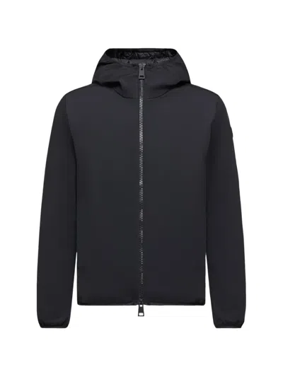 Moncler Hooded Zip Jacket In Black