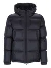 Moncler Hooded Zip Jacket In Blue