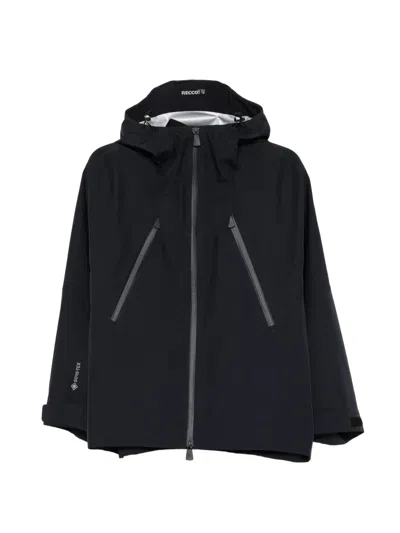 Moncler Hooded Zip Jacket In Black
