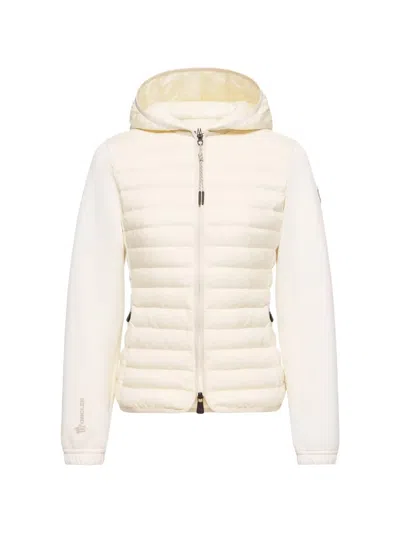 Moncler Hooded Zip Jacket In Neutral