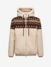 Moncler Men Jacquard Hoodie Multicolour In Neutral