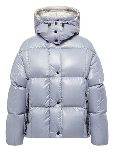 Moncler Womens Light Blue Parana Hooded Shell-down Jacket In Multi