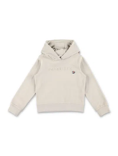 Moncler Kids' Hoodie Logo In Nude