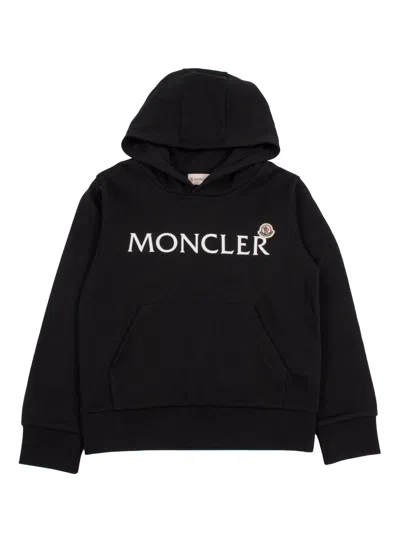 Moncler Kids' Hoodie Sweater In Black